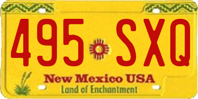 NM license plate 495SXQ