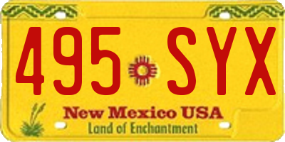 NM license plate 495SYX