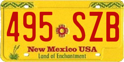 NM license plate 495SZB