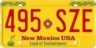 NM license plate 495SZE