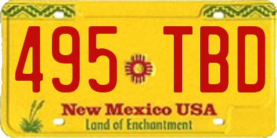 NM license plate 495TBD