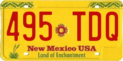 NM license plate 495TDQ