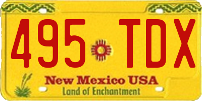 NM license plate 495TDX
