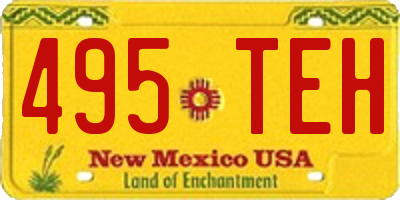 NM license plate 495TEH