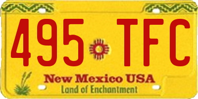 NM license plate 495TFC