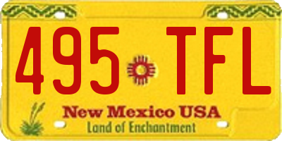 NM license plate 495TFL