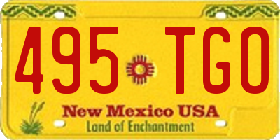 NM license plate 495TGO