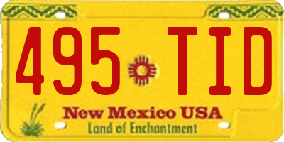 NM license plate 495TID