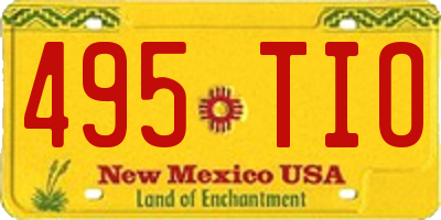 NM license plate 495TIO