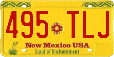 NM license plate 495TLJ
