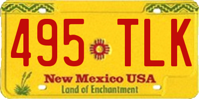 NM license plate 495TLK