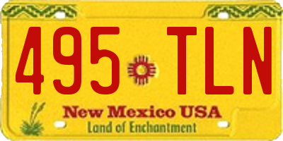 NM license plate 495TLN
