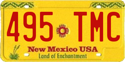 NM license plate 495TMC