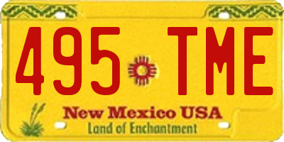 NM license plate 495TME