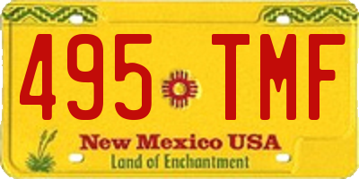 NM license plate 495TMF