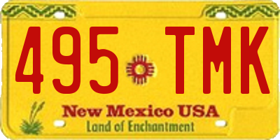 NM license plate 495TMK