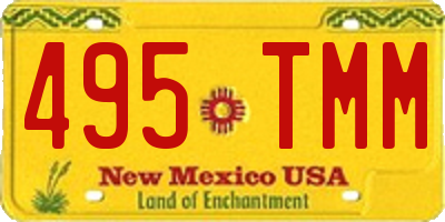 NM license plate 495TMM
