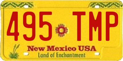 NM license plate 495TMP