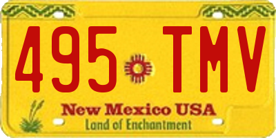 NM license plate 495TMV