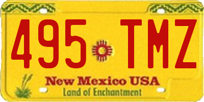 NM license plate 495TMZ
