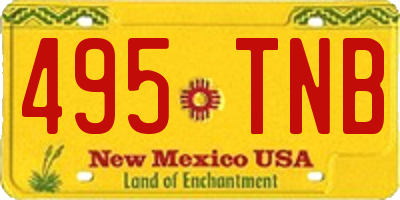 NM license plate 495TNB