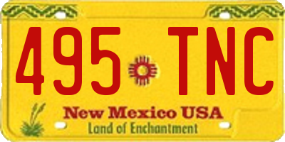 NM license plate 495TNC