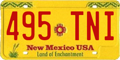 NM license plate 495TNI
