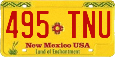 NM license plate 495TNU