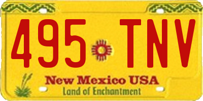 NM license plate 495TNV