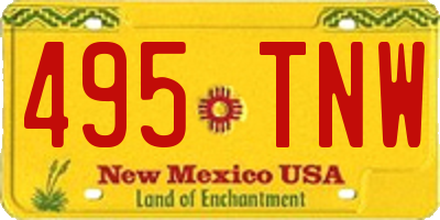 NM license plate 495TNW