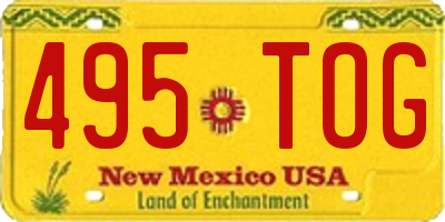 NM license plate 495TOG