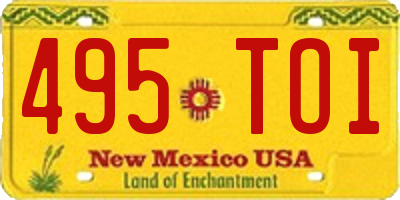 NM license plate 495TOI