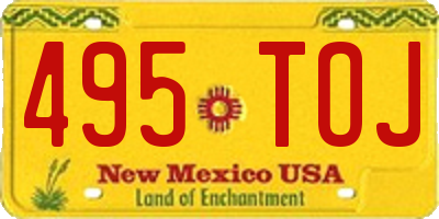 NM license plate 495TOJ
