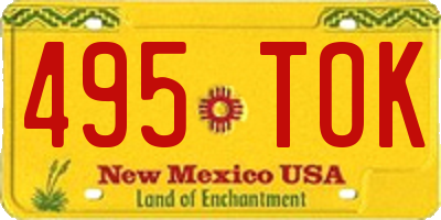 NM license plate 495TOK