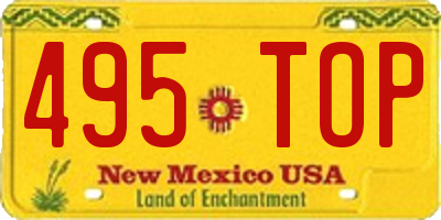NM license plate 495TOP