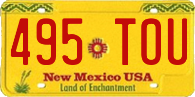 NM license plate 495TOU
