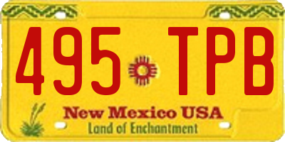 NM license plate 495TPB
