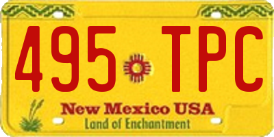 NM license plate 495TPC