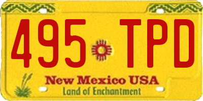 NM license plate 495TPD