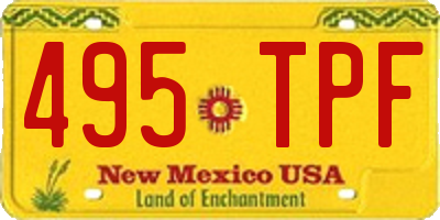 NM license plate 495TPF