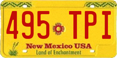 NM license plate 495TPI