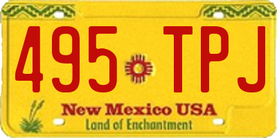NM license plate 495TPJ