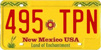 NM license plate 495TPN