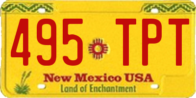 NM license plate 495TPT