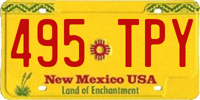 NM license plate 495TPY