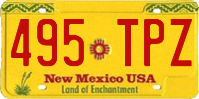 NM license plate 495TPZ