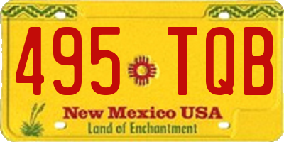 NM license plate 495TQB