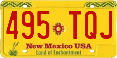 NM license plate 495TQJ