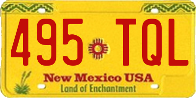 NM license plate 495TQL