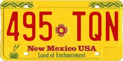 NM license plate 495TQN